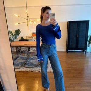 Lovers + Friends Vibrant Blue Knit Sweater